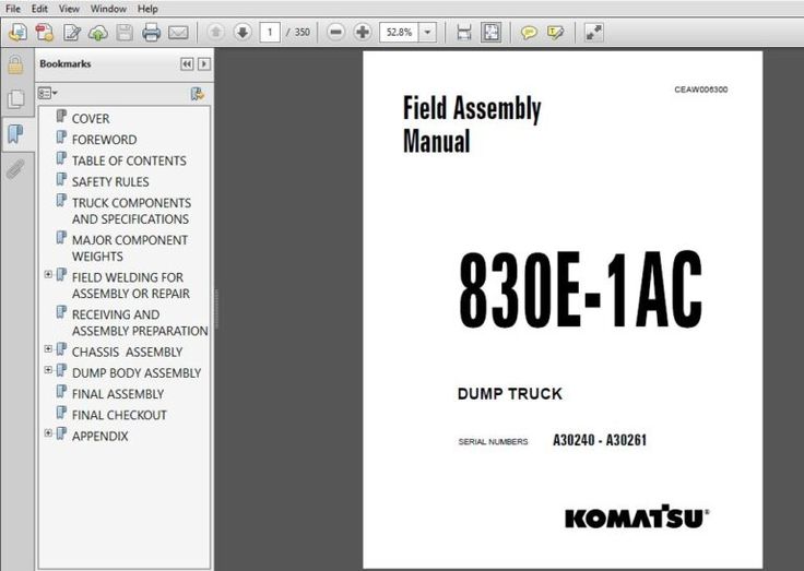 download KOMATSU WA1200 3 Wheel Loader Field ASSEMBLY Instructionable workshop manual
