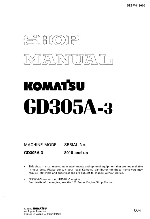 download Komatsu 150FA Hydraulic Crane able workshop manual