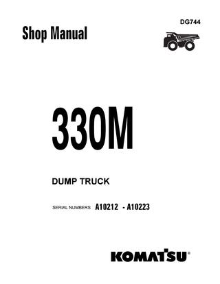 download Komatsu 330M Dump Truck able workshop manual