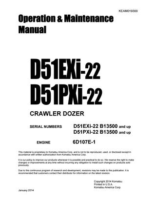 download Komatsu D51EX 22 Dozer Crawler able workshop manual