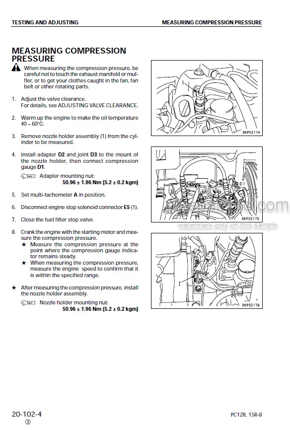 download Komatsu PC12R 8 PC15R 8 manuals. 3 x manuals. able workshop manual