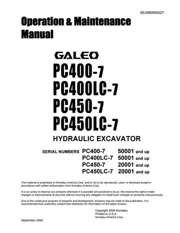 download Komatsu PC400 7 PC400LC 7 pc450 7 operation able workshop manual