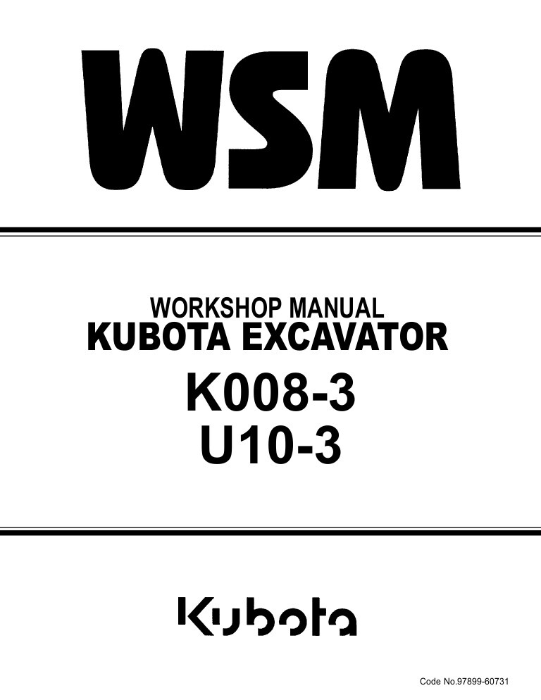 download Kubota KH 51 Excavator able workshop manual