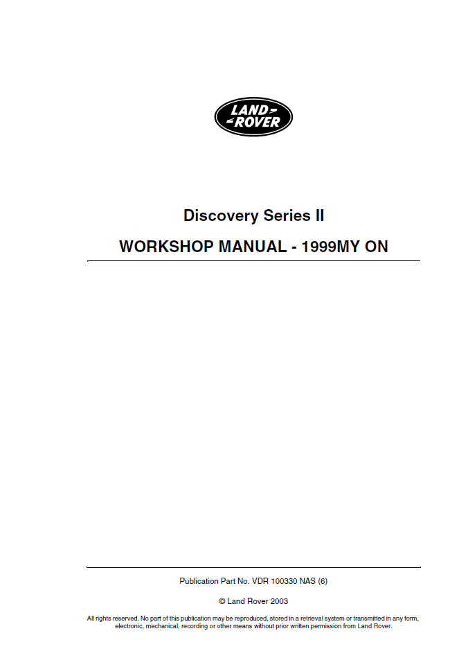 download Land Rover Rave workshop manual