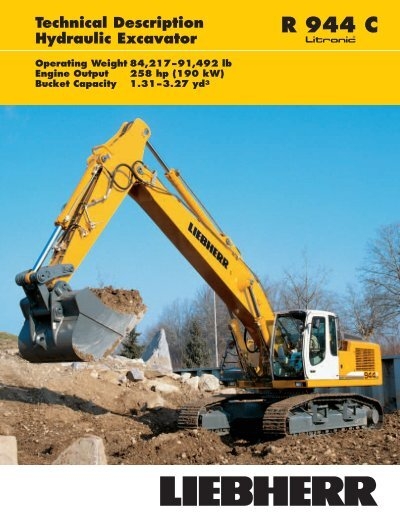 download Liebherr A944C HD Litronic Rise Hydraulic Excavator Operation workshop manual
