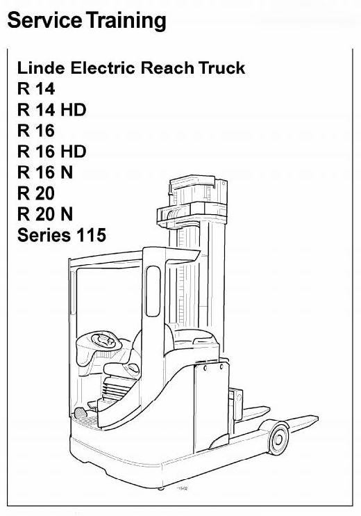 download Linde Electric Reach Truck Type 115 R14 R16 R20  N HD Training able workshop manual