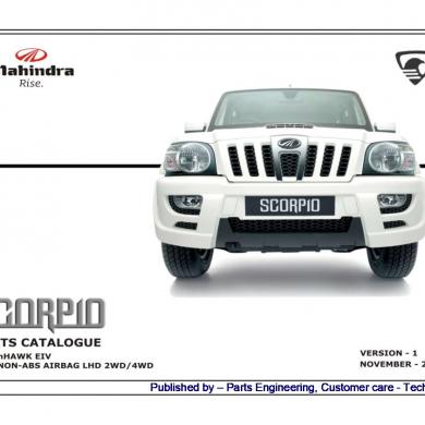 download MAHINDRA SCORPIO 2WD 4WD workshop manual