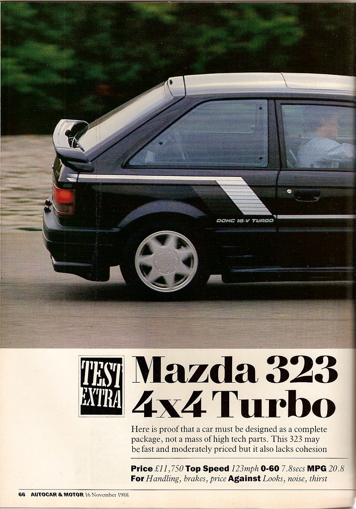 download MAZDA 323 TURBO workshop manual