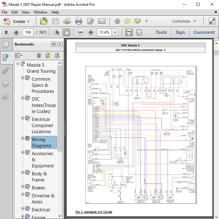 download Mazda 5 workshop manual