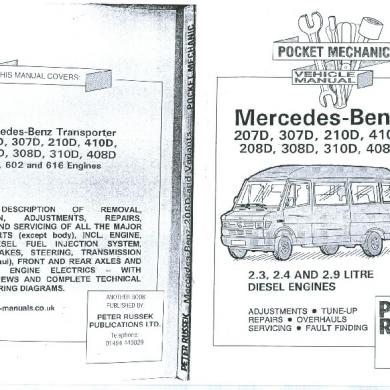 download Mercedes Benz transporter 207D 307D 210D 410D 208D 308D 310D 408D workshop manual