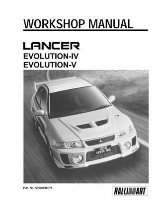 download Mitsubishi Lancer Evolution Evo 4 Evo 5 workshop manual
