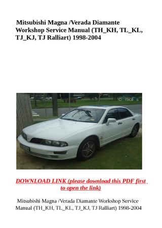 download Mitsubishi TJ RALLIART MAGNA workshop manual