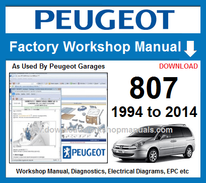 download PEUGEOT 807 workshop manual