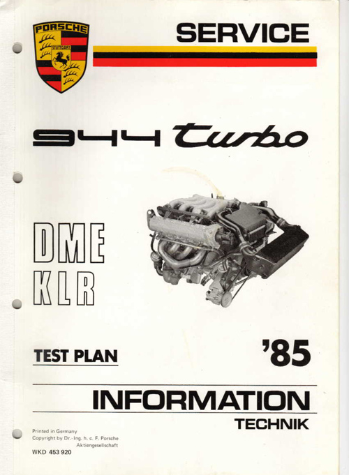download Porsche 944 DME Test Plan able workshop manual