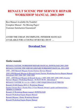download Renault 20 660 Engine DCI 11 workshop manual