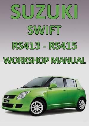 download SUZUKI SWIFT RS413 RS415 RS416 workshop manual