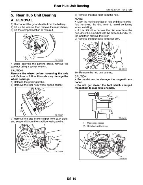 download Subaru Outback workshop manual