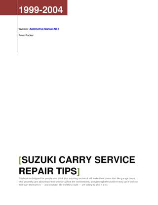 download Suzuki Carry able workshop manual