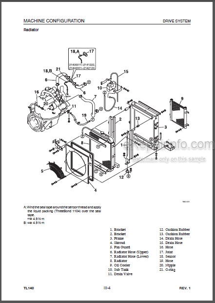 download TAKEUCHI TL140 TL 140 Crawler able workshop manual