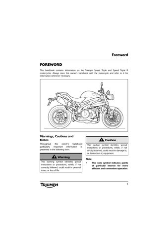 download TRIUMPH Speed Triple 1050 Motorcycle Manual Manual able workshop manual