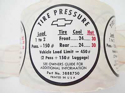 download Tire Pressure Decal workshop manual