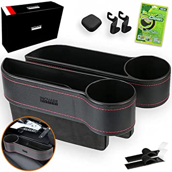 download Universal Seat Console Organizer with drink coin CD holders Black workshop manual