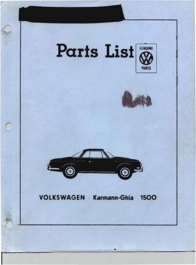 download Volkswagen 1200 Karmann Ghia Type 11 14 15 Ma workshop manual