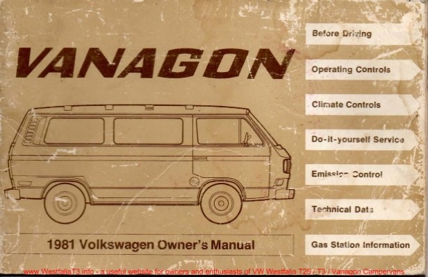 download Volkswagen Vanagon workshop manual