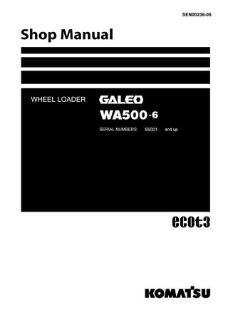 download WA500 6 Wheel Loader able workshop manual