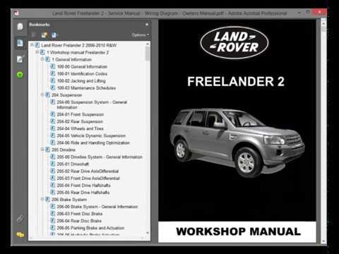 download manuale officina Land rover Freelander 1 01 06 workshop manual